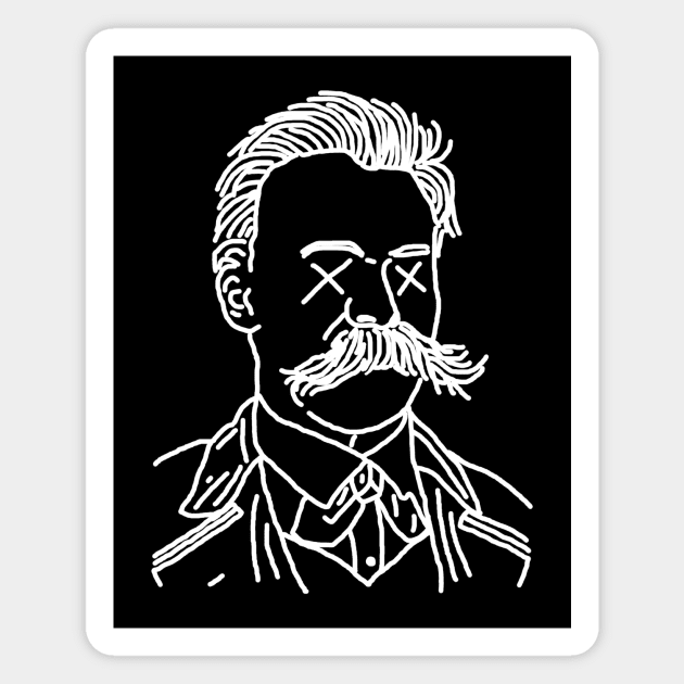 Dead Nietzsche (White) Magnet by Graograman